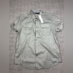 Calvin Klein 100% Cotton Short Sleeve Button Down Casual Pocket Shirt NWT XL